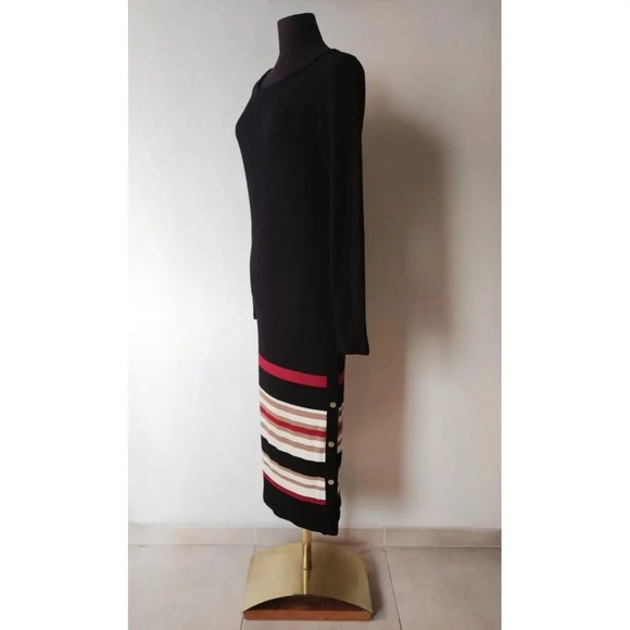 Massimo Dutti midi stripe button dress Medium - Picture 3 of 6